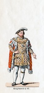 Anglický král Jindřich VIII., návrh kostýmů pro Shakespearovu hru, Jindřich VIII., 19. století od Unbekannt
