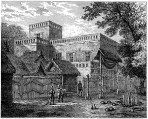 King Koffees Palace, Coomassie, Ashanti War, Afrika, 1900 od Unbekannt