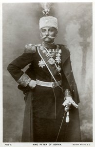 Srbský král Petr I., c1903-c1918 od Unbekannt
