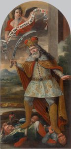 Král Svatý Štěpán v bitvě s Turky, ca. 1718-1719. od Unbekannt