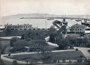 Kingstown - Celkový pohled na přístav, 1895 od Unbekannt