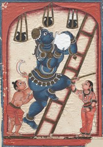 Krishna Stealing Curds, pozdní 1700. od Unbekannt