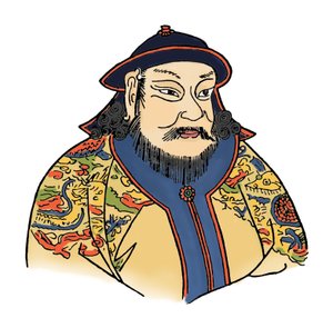 Kublajchán 1215-1294 mongolské říše a zakladatel dynastie Jüan, 1912 od Unbekannt