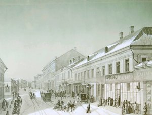 Kuznetsky Most, Moskva, Rusko, 40. léta 19. století. od Unbekannt