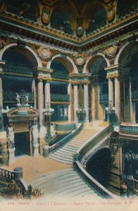LOpéra Garnier - schodiště, Paříž, c1920 od Unbekannt