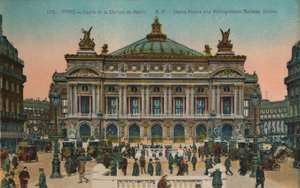 LOpéra a stanice metra, Paříž, c1920 od Unbekannt