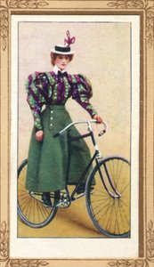Cyklistka v dělené sukni, 1939 od Unbekannt