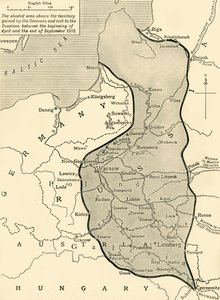 Země zabraná Německem z Ruska, první světová válka, 1915, c1920. od Unbekannt