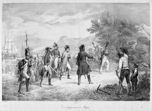 Přistání ve Frejus, březen 1815 od Unbekannt