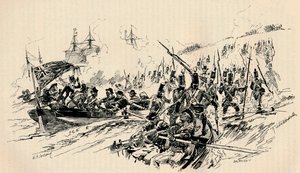 Vylodění sira Ralpha Abercrombyho a britských sil v Alexandrii, 1801, 1884 od Unbekannt