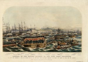 Vylodění britské divize ve Staré pevnosti poblíž Sevastopolu, 1854 od Unbekannt