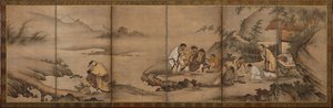 Krajina: Sedm mudrců z bambusového háje, období Momoyama, 1568-1615. od Unbekannt