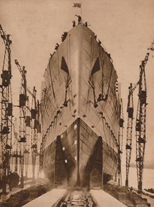 Start zaoceánské lodi Cunard "Queen Mary", 1934 1935. od Unbekannt