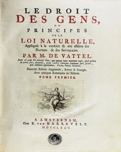 Zákon národů neboli principy přirozeného práva, aplikované na chování, 1775. od Unbekannt