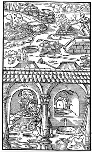 Tavení olova, 1556 od Unbekannt