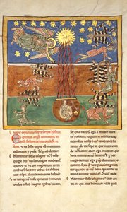 List z rukopisu Beatus: na trumpetu Clarion of the Fifth Angels..., ca. 1180. od Unbekannt