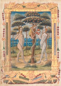 List z knihy hodin: Adam a Eva a pád člověka...recto, c. 1510. od Unbekannt