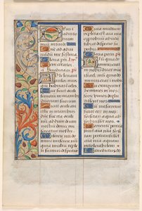 List z knihy hodin: text s ilustrovaným okrajem, c. 1510. od Unbekannt