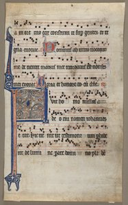 List ze sborové knihy: Zvěstování Zachariášovi, c1265. od Unbekannt