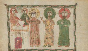 List z knihy evangelia se čtyřmi stálými evangelisty, 1290-1330. od Unbekannt