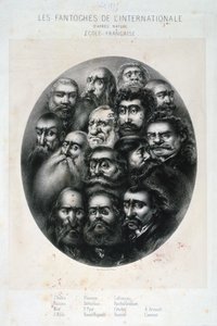 Fantoches internacionály, karikatura na komunisty. Francie 19C od Unbekannt