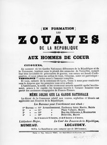 Les Zouaves, z francouzských politických plakátů Pařížské komuny, květen 1871 od Unbekannt