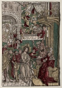 Život Kristův: Kristus před Pilátem, 1400s. od Unbekannt