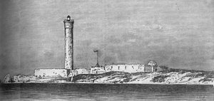 Maják na ostrově Paros, Alexandrie, c1882 od Unbekannt