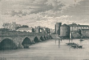 Limerick - Thomond Bridge a King Johns Castle, 1896 od Unbekannt