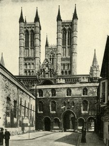 Lincolnská katedrála a státní pokladna, c1948. od Unbekannt