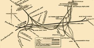 Lines of Rail na Clapham Junction, c1878. od Unbekannt