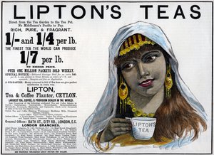 Reklama na čaje Liptons, 1893 od Unbekannt