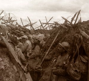 Posluchárna, přední linie, c1914-c1918 od Unbekannt