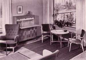 Nábytek do obývacího pokoje Carl-Axel Acking, výrobce A.B. Svenska Mobelfabrikerna, 1949. od Unbekannt