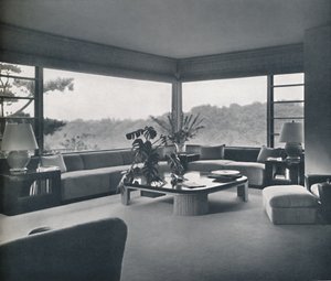 Obývací pokoj v domě slečny Patricie Detringsové v Bel Air, Kalifornie, c1945 od Unbekannt