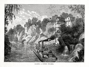 Nakládání bavlněného parníku, 1877 od Unbekannt