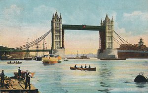 Londýn - Tower Bridge, 1908. od Unbekannt