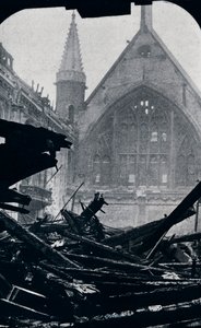 Londýnská Guildhall po požáru 29. prosince 1940 od Unbekannt