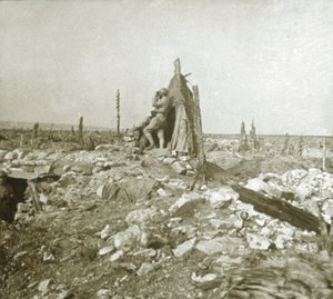 Vyhlídkové stanoviště, Fort Vaux, severní Francie, c1914-c1918 od Unbekannt