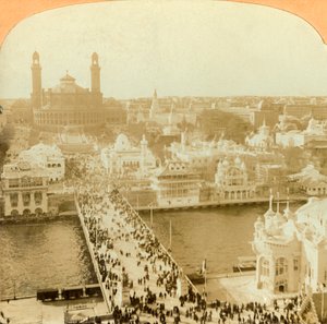 Pohled na sever z Eiffelovy věže, výstava v Paříži, 1902. od Unbekannt
