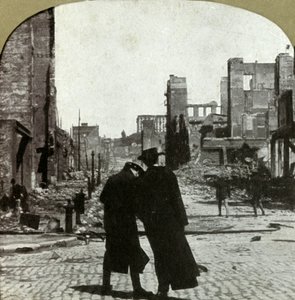 Při pohledu na severovýchod od rohu Sutter a Jones Sts., 1906. od Unbekannt