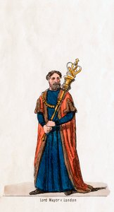 Lord Mayor of London, návrh kostýmů pro Shakespearovu hru, Jindřich VIII., 19. století od Unbekannt