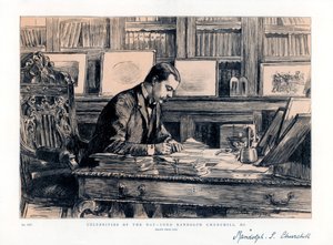 Lord Randolph Churchill 1849-1895, anglický státník, 1885 od Unbekannt