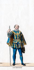 Lord pokladník, návrh kostýmů pro Shakespearovu hru, Jindřich VIII., 19. století od Unbekannt