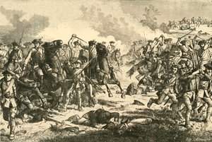Loudons Cavalry Charge v Kunersdorfu, 1759, 1890. od Unbekannt
