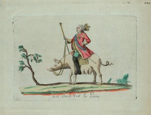Louis jezdí na praseti, 1791. od Unbekannt