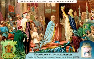 Ludvík Bavorský korunován římským císařem v roce 1328, c1900 od Unbekannt