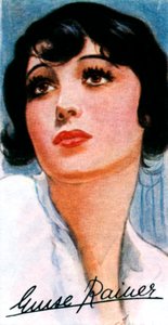 Luise Rainer, 1910-, dvakrát oceněná Oscarem, filmová herečka, 20. století od Unbekannt