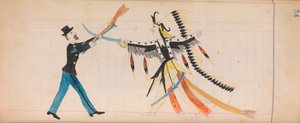 Maffet Ledger: Indiánský náčelník a voják, ca. 1874-81. od Unbekannt