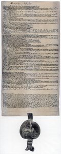 Magna Carta, anglická charta původně vydaná v roce 1215 od Unbekannt
